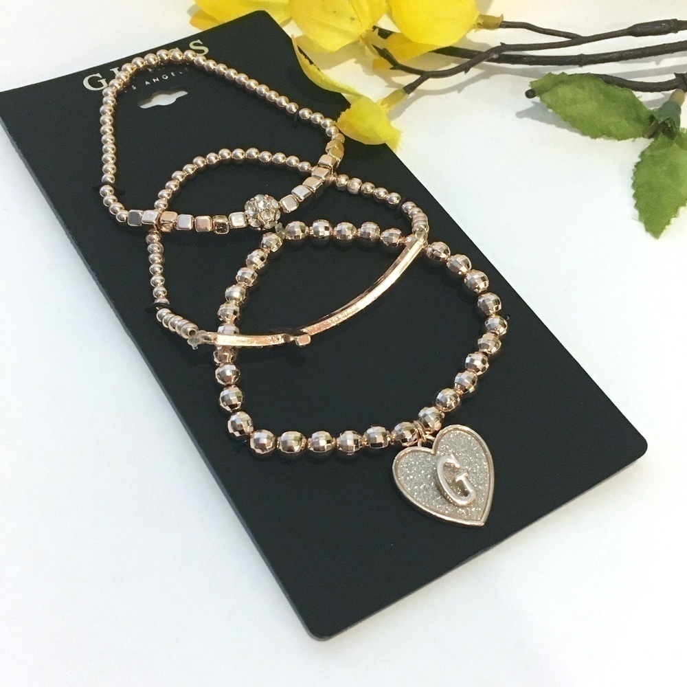 3/$29! GUESS stretch bracelet set